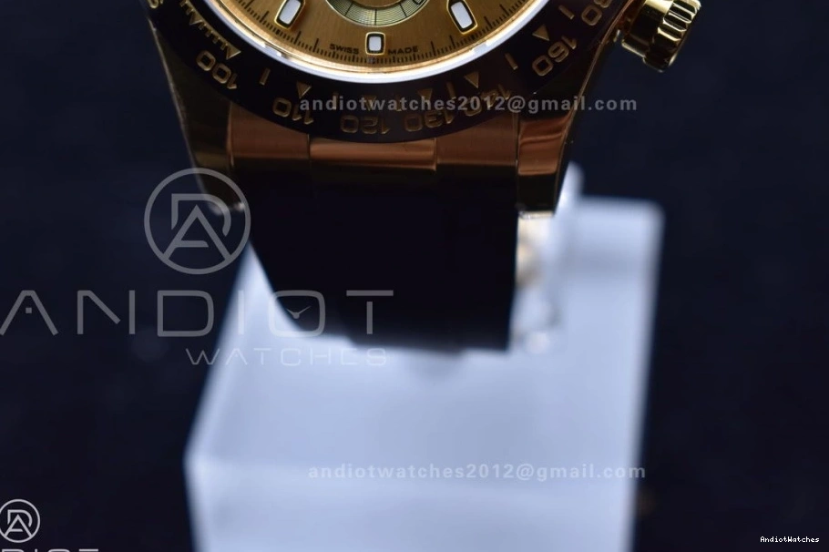 764 Edition BTF on YG Dial 116518 Lume Daytona Best Oysterflex SA Rubber 1:1 Reliable Strap 0716